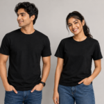 krishicode black cotton t shirt