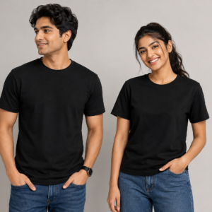 krishicode black cotton t shirt