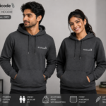 krishicode unisex solid black hoodie