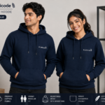 krishicode unisex navy blue hoodie